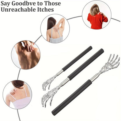 Portable Extendable Back Scratcher Stainless Steel Telescoping Back Scratcher for Both Human and Pets Extendable Back Massager - UrbanNest Co
