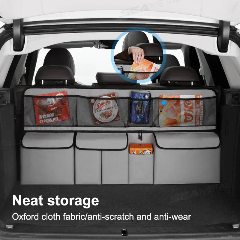9 - Pocket Car Seat Back Organizer Wear - Resistant Oxford Cloth Gray - UrbanNest Co