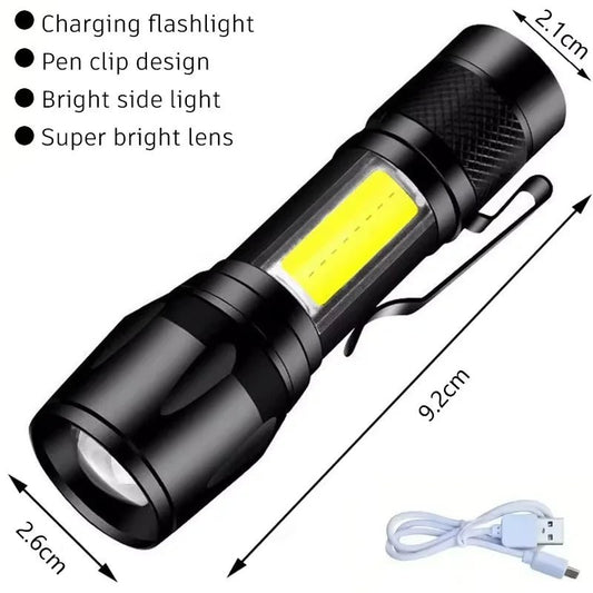 Ultra Bright P50 LED Flashlight Tactical EDC Zoomable Handheld Torch Emergency Spotlight 14500 18650 Battery - UrbanNest Co