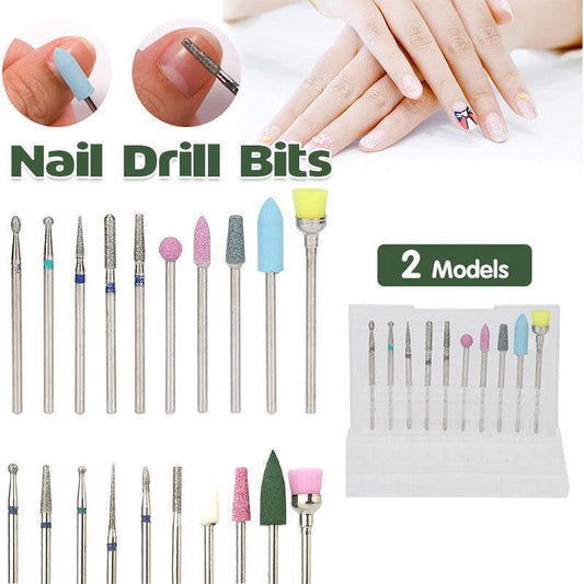 10Pcs Diamond Nail Drill Bits Set - Electric Manicure and Pedicure Tool - UrbanNest Co
