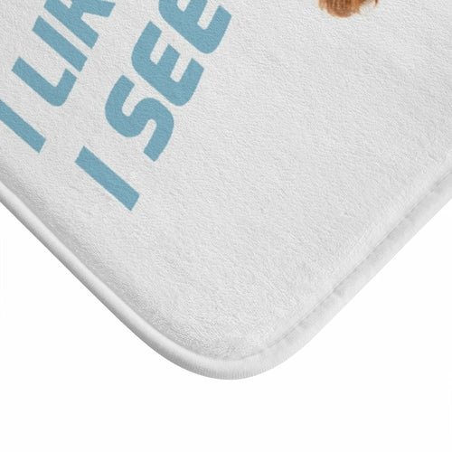 Funny Dog Looking Up Bath Mat - UrbanNest Co