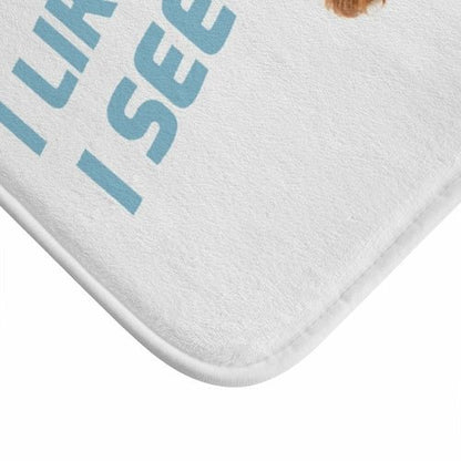 Funny Dog Looking Up Bath Mat - UrbanNest Co