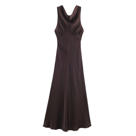 Silk texture Midi spring dress - UrbanNest Co