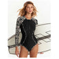 Mesh Sleeve Sexy Swimsuit Women Summer Bathing Suit Bikini Set Long Sleeve Swimwear Beach Swimming Suit For Female Купальник - UrbanNest Co