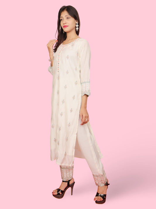 Women's Cotton Kurta - Pant, and Dupatta Set - UrbanNest Co