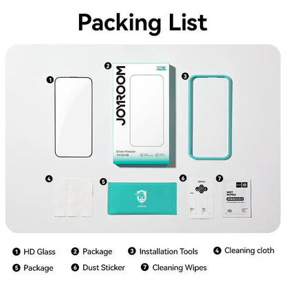 Joyroom 1/2/3pcs HD Glass Screen Protector for iPhone 16 15 14 13 12 11 Pro Max Full Screen Tempered Glass Protection for iPhone - UrbanNest Co