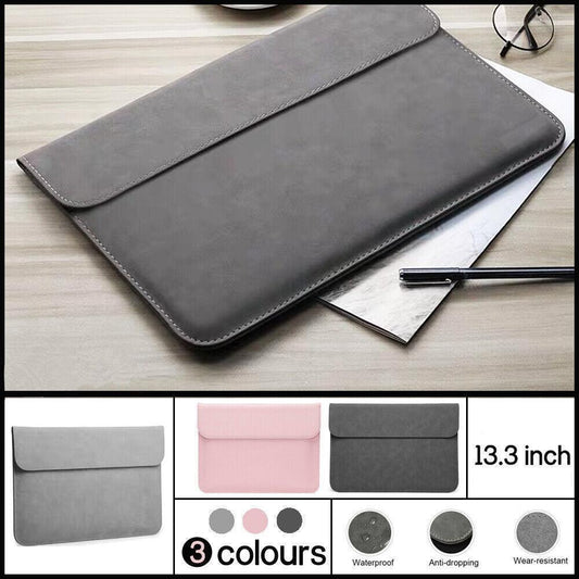 13.3inch Pouch Laptop Bag Cover Pu Leather Sleeve Case Macbook Air Pro Dell - UrbanNest Co