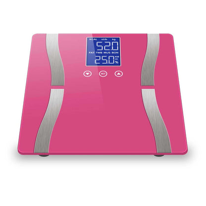 SOGA Glass LCD Digital Body Fat Scale Bathroom Electronic Gym Water Weighing Scales Pink - UrbanNest Co