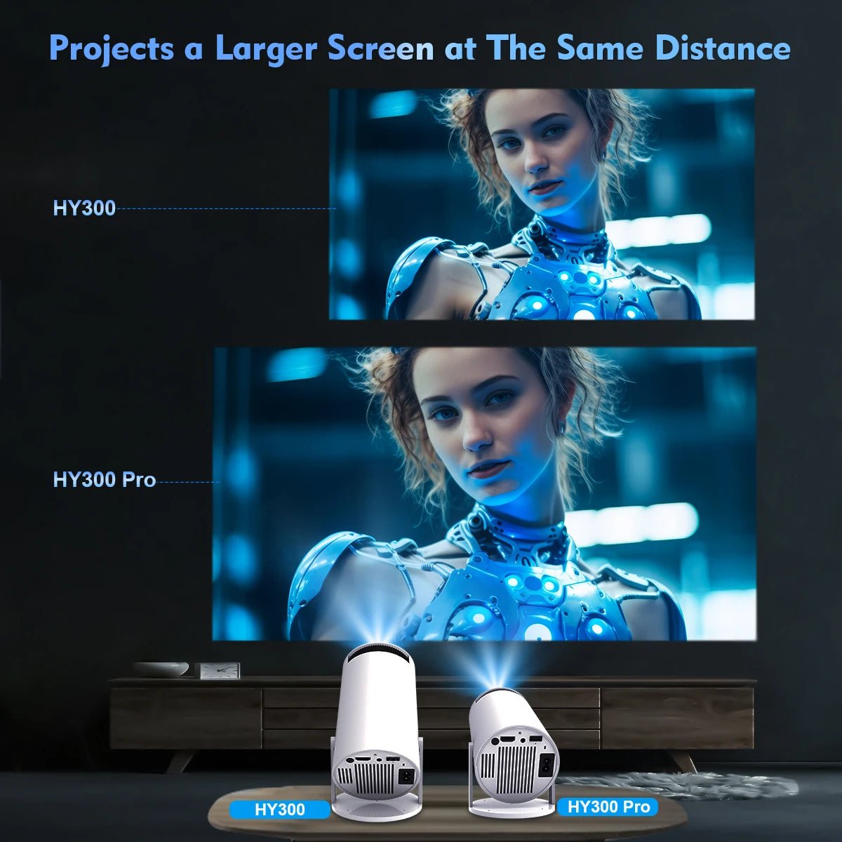 Magcubic Projector HY300 PRO 8K Android 14 Dual Wifi6 290ANSI Allwinner H726 BT5.4 1080P 1280*720P Home Cinema Outdoor Projetor - UrbanNest Co
