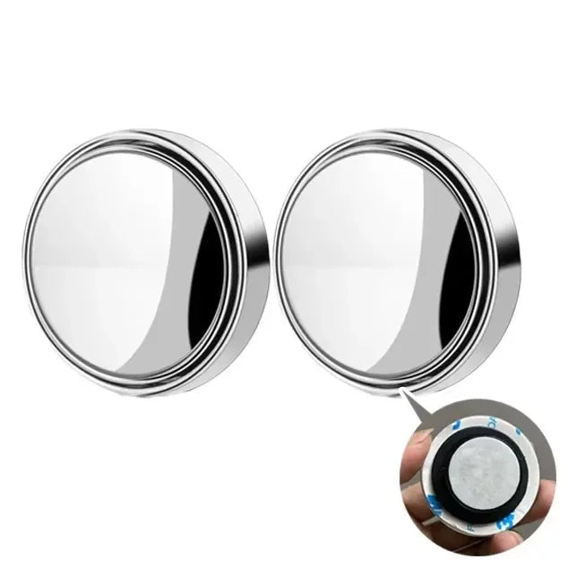 1Pair Car Blind Spot Mirror 360 Degree Adjustable Car Rearview Convex Mirror For Car Reverse Wide Angle Parking Rimless Mirrors - UrbanNest Co