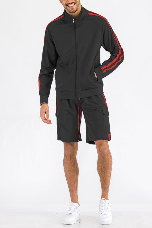 TWO STRIPE CARGO SHORT SET - UrbanNest Co