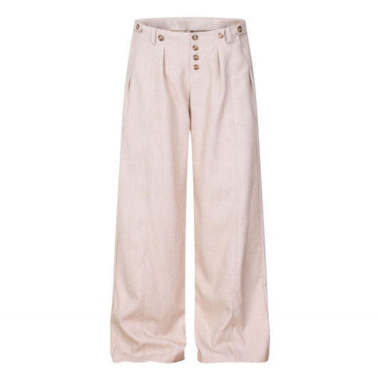 Multi - Button Straight Leg Pants Women High Waist Drape Loose Slimming Wide Leg Casual Floor - Length Pants - UrbanNest Co