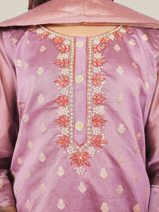 Women's Silk Kurta - Pant, and Dupatta Set - UrbanNest Co