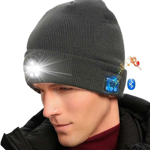 Wireless Bluetooth LED Hat with Music Speakers Light Winter Gift - UrbanNest Co