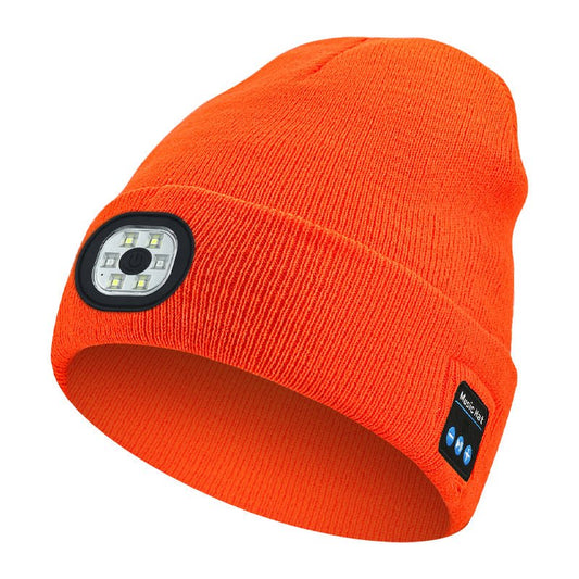 Warm LED Beanie with Bluetooth 5.4 Stereo, USB Rechargeable & 3 - Level Adjustable Light | Music & Heating Winter Hat - UrbanNest Co