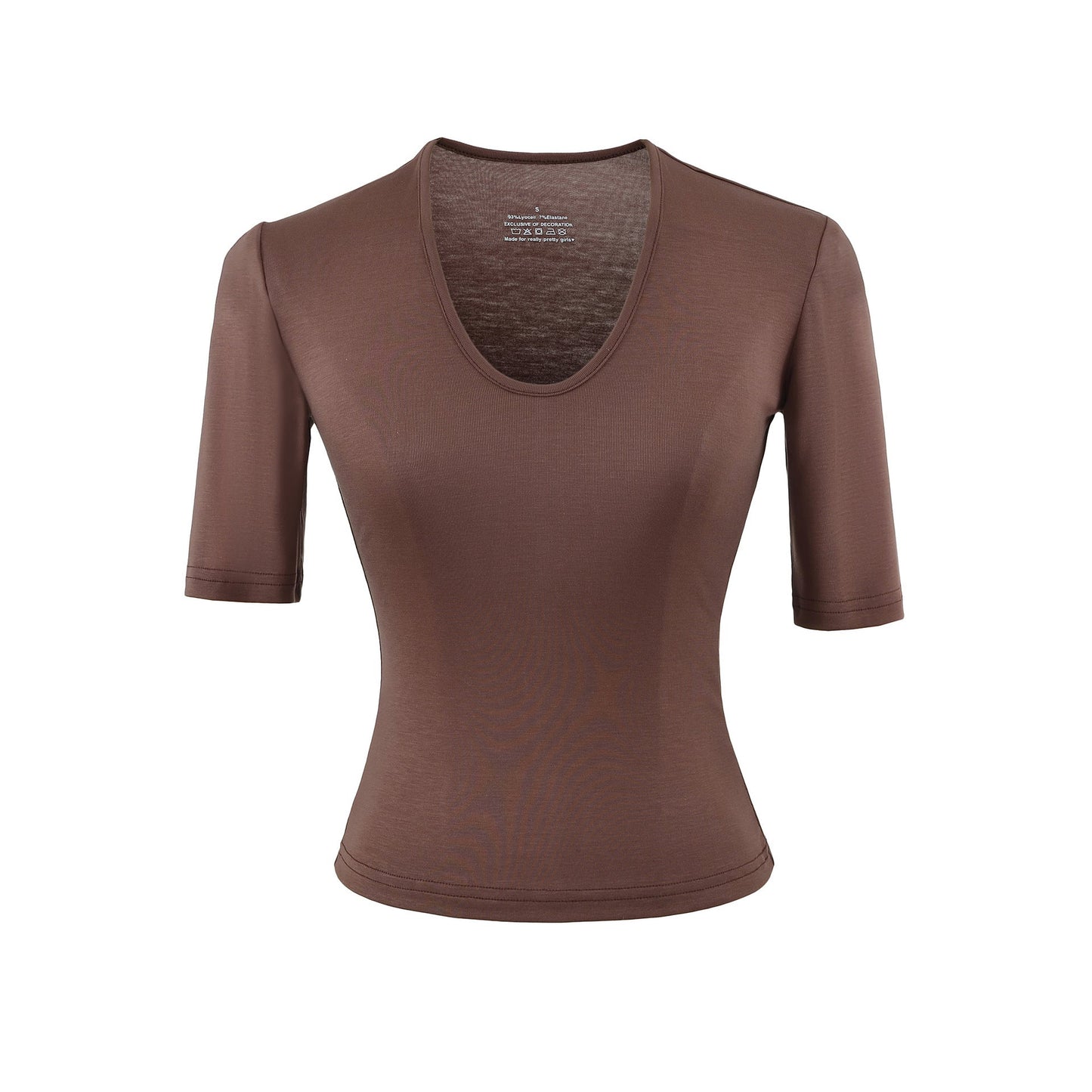 U - neck mid sleeve T-shirt for women - UrbanNest Co