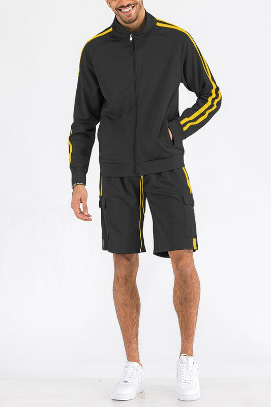 TWO STRIPE CARGO SHORT SET - UrbanNest Co