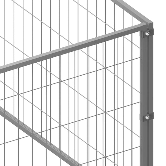 NNEVL Dog Kennel Silver 49 m² Steel - UrbanNest Co
