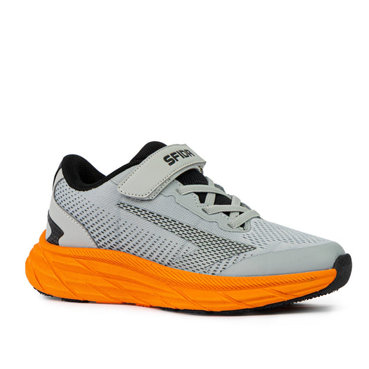 Tempo Boys Runner - Grey/Orange V Strap - UrbanNest Co