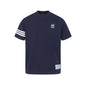 Quick - Dry Three - Stripe Half - High Neck T-Shirt Men Letter Embroidery Logo Top - UrbanNest Co