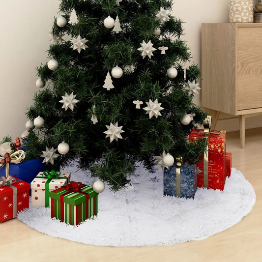 NNEVL Luxury Christmas Tree Skirt White 150 cm Faux Fur - UrbanNest Co