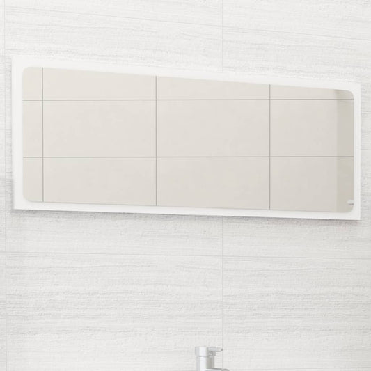 NNEVL Bathroom Mirror White 90x1.5x37 cm Chipboard - UrbanNest Co