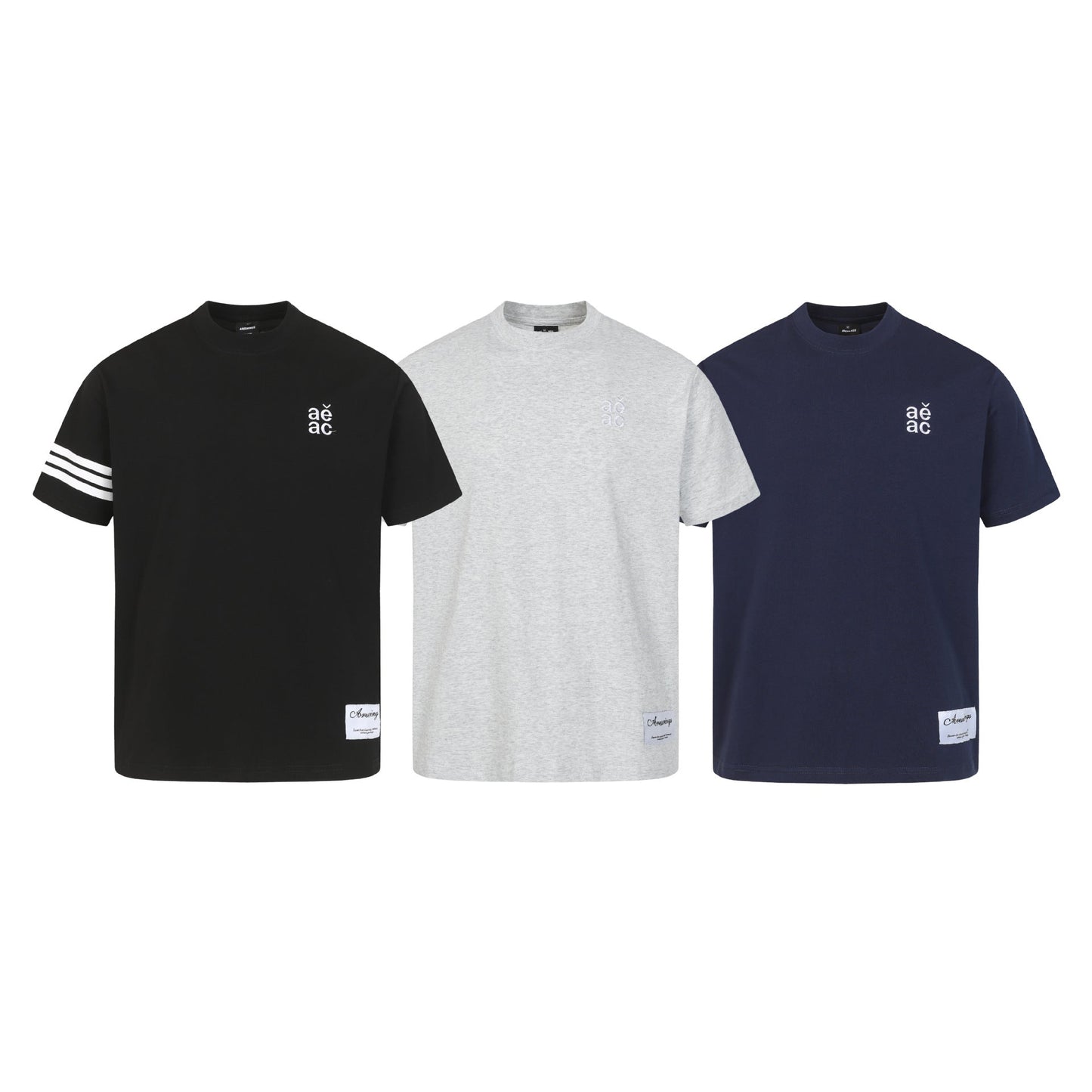 Quick - Dry Three - Stripe Half - High Neck T-Shirt Men Letter Embroidery Logo Top - UrbanNest Co