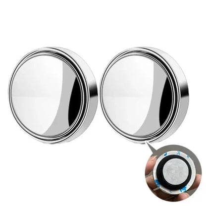 1Pair Car Blind Spot Mirror 360 Degree Adjustable Car Rearview Convex Mirror For Car Reverse Wide Angle Parking Rimless Mirrors - UrbanNest Co