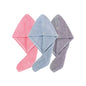 Solid color hair towel Textured dry hair cap 9.8 "X 25.5" absorbent hair towel wrap for button - down women - UrbanNest Co