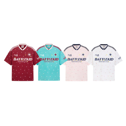 Star All - Over Print Basketball Style Short Sleeve T-Shirt, Trendy Loose Casual Unisex Sport Top - UrbanNest Co