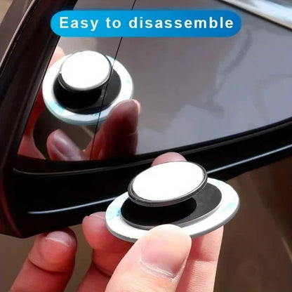 1Pair Car Blind Spot Mirror 360 Degree Adjustable Car Rearview Convex Mirror For Car Reverse Wide Angle Parking Rimless Mirrors - UrbanNest Co