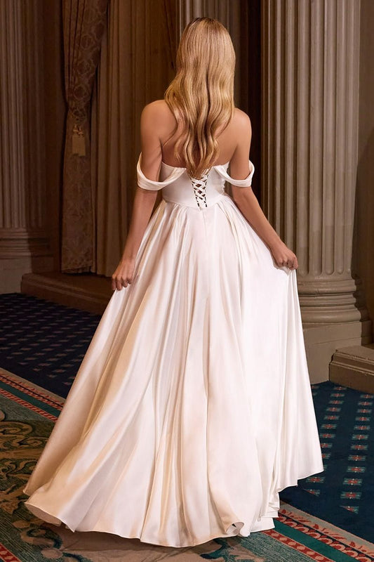 Strapless A - Line Wedding Dress With Sweetheart Neckline - UrbanNest Co