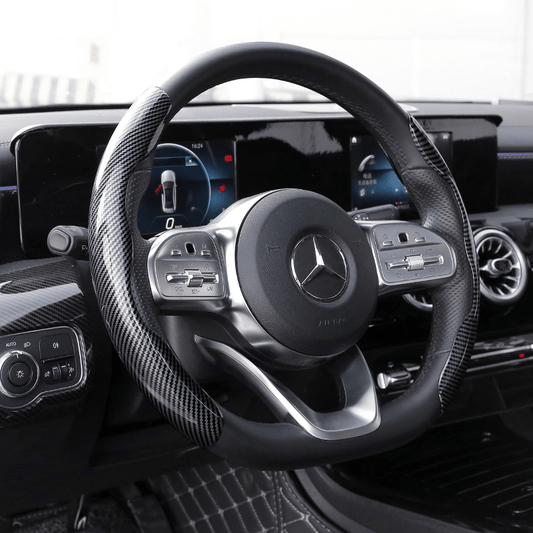 1Pair Carbon Fiber Universal Car Steering Wheel Cover - UrbanNest Co