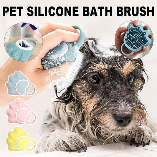 Silicone Bathing Brush Multifunctional Pet Hair Washing Brush Massage Scrubber - UrbanNest Co