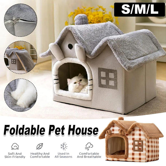 Removable Washable Pet House Four Seasons Cat Enclosed House - UrbanNest Co