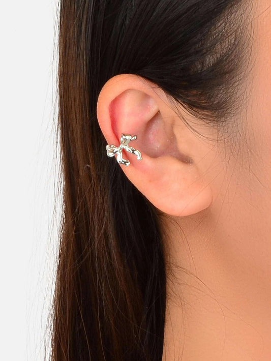 Cartilage Jewelry Clip on Design Silver Bowknot Ear Cuff Women Girls Earrings - UrbanNest Co