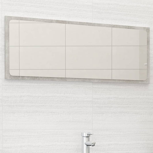 NNEVL Bathroom Mirror Concrete Grey 100x1.5x37 cm Chipboard - UrbanNest Co