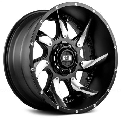 Grid Wheels 129237B18 20 x 9 in. 12 Offset 6 x 135 in. Bolt Pattern 10 - UrbanNest Co
