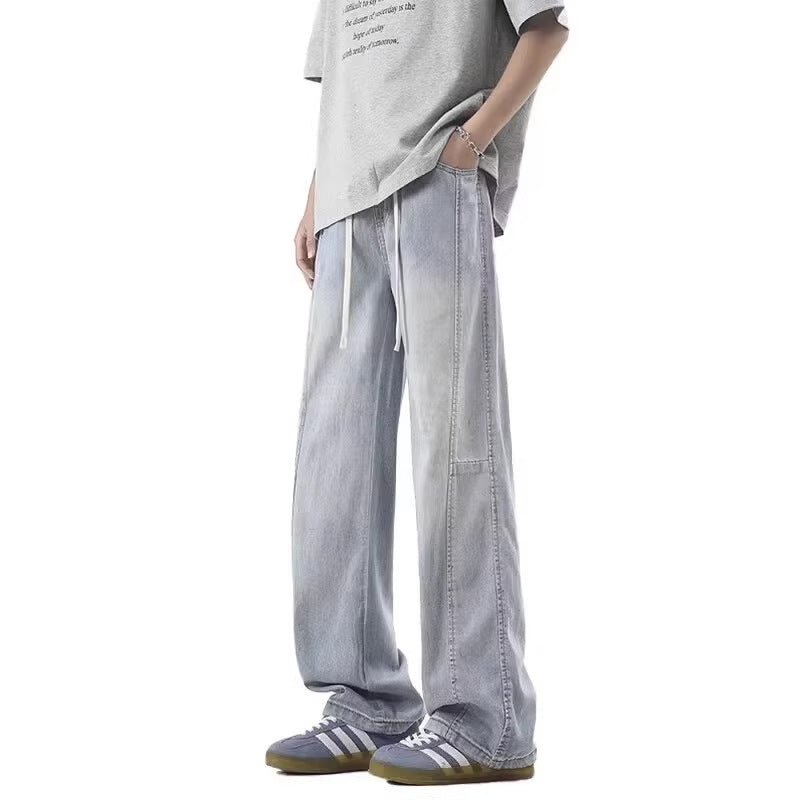 Casual Loose Straight Leg Wide Leg Jeans for Men - UrbanNest Co