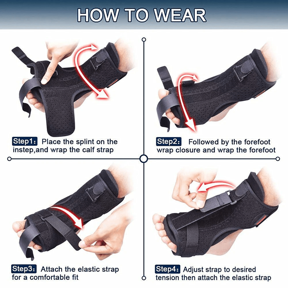 Plantar Fasciitis Night Splint Adjustable Foot Drop Ankle Brace - UrbanNest Co