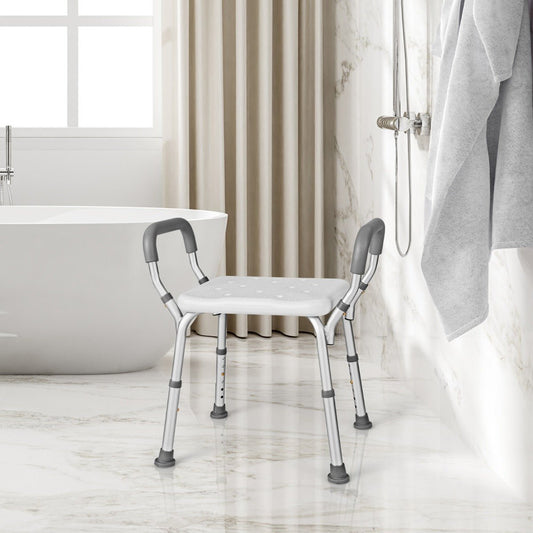 NNECW Bath Chair Shower Bench with Detachable Padded Arms for Seniors - UrbanNest Co