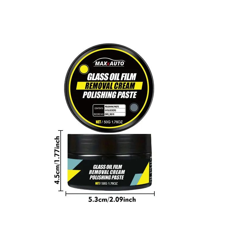 Car Glass Polish Coating Kit for Windshield Oil Film Removal Paste Car Glass Water Repellent Anti Rain Hydrophobic Cleaning Kits - UrbanNest Co