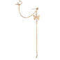 1pc Crystal Pearl Butterfly Long Chain Cartilage Stud Earring Stunning Ear Cuff - UrbanNest Co